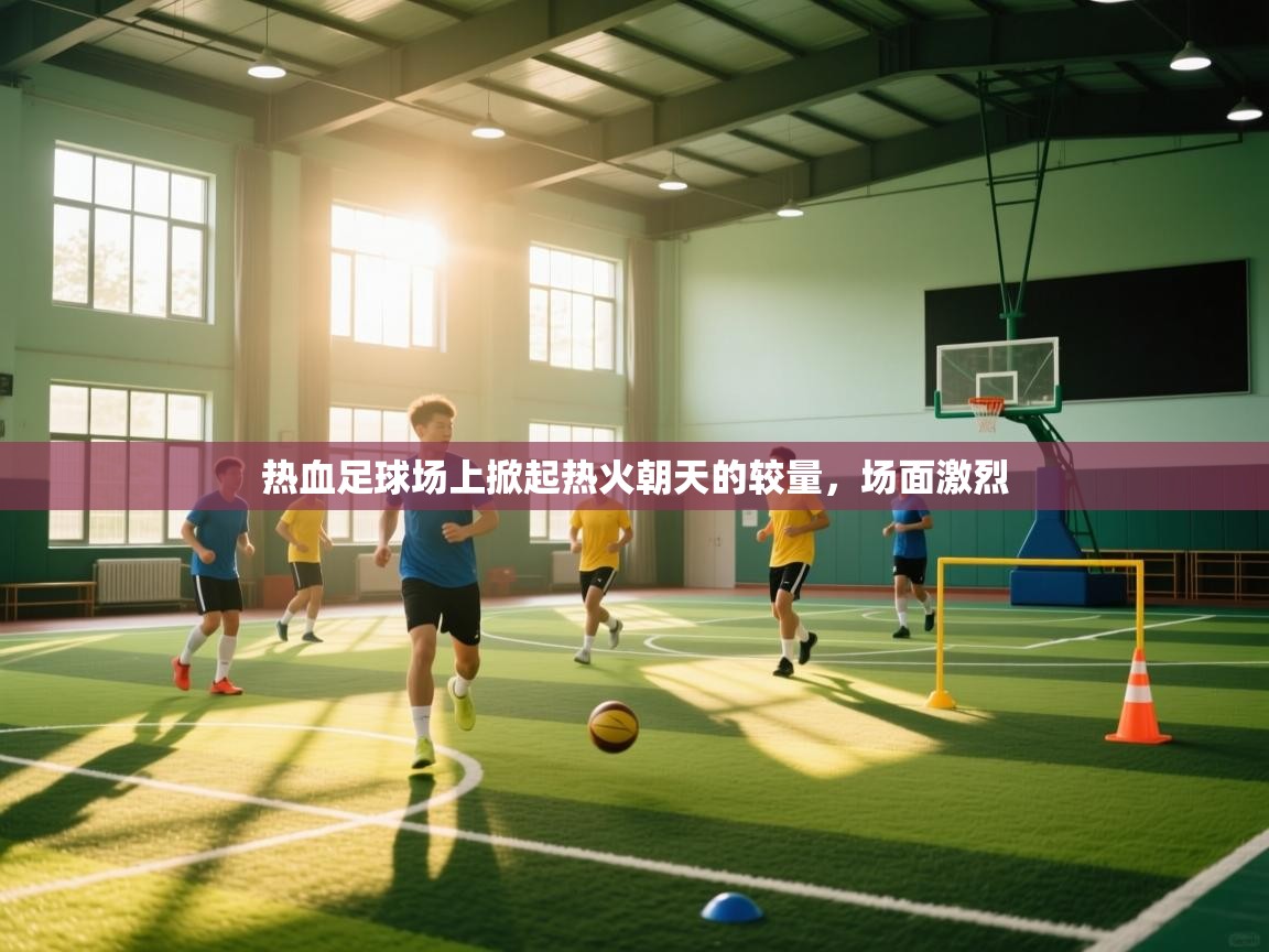 热血足球场上掀起热火朝天的较量，场面激烈  第2张